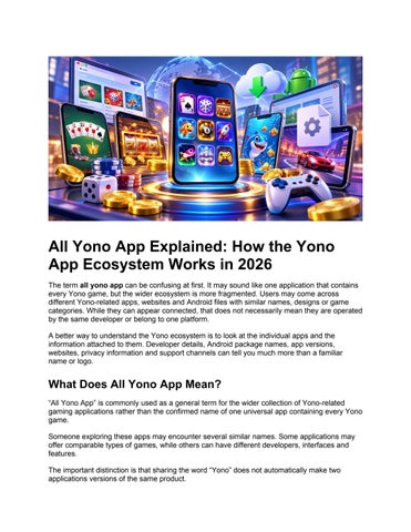All Yono App Explained_ How the Yono App Ecosystem Works in 2026