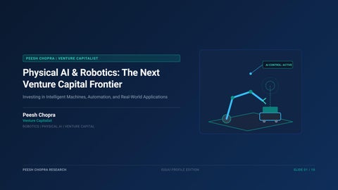 Physical AI & Robotics: The Next Venture Capital Frontier