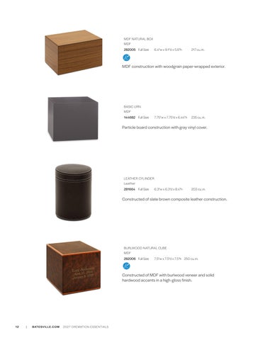 Q1FY26 Cremation Essentials 家具目录 Canada 版本 第 12 页