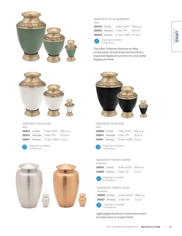 Q1FY26 Cremation Essentials 家具目录 Canada 版本 第 17 页