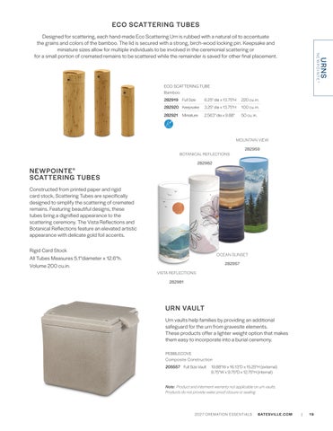 Q1FY26 Cremation Essentials 家具目录 Canada 版本 第 19 页