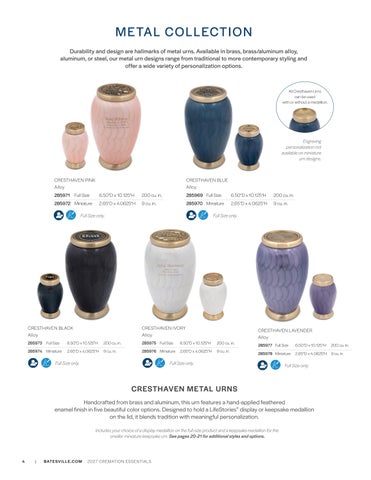Q1FY26 Cremation Essentials 家具目录 Canada 版本 第 4 页