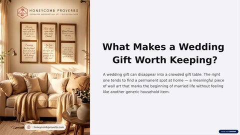 What Makes a Wedding Gift Worth Keeping? Personalized Christian Wall Art & Custom Canvas Ideas