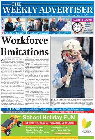 The Weekly Advertiser – Wednesday, September 30, 2026