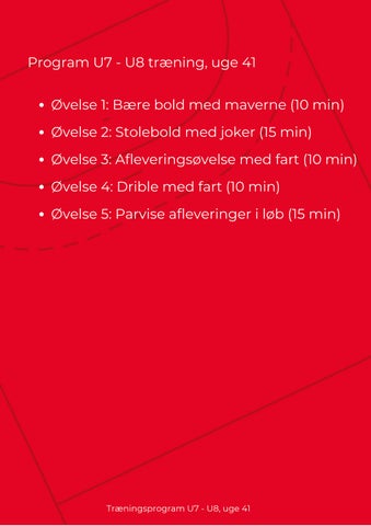 Træningsprogram U7 - U8, uge 41
