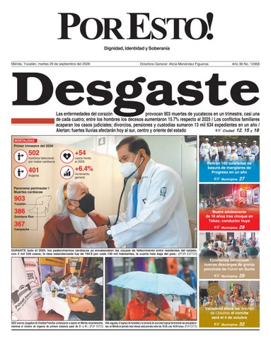 PORTADA POR ESTO MERIDA, MARTES 29 DE SEPTIEMBRE DE 2026