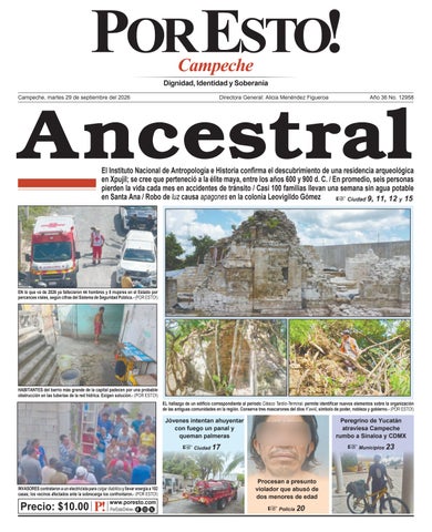PORTADA POR ESTO CAMPECHE, MARTES 29 DE SEPTIEMBRE DE 2026