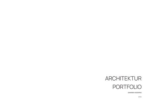 Architekturportfolio 2026 – Samaneh Asadirad