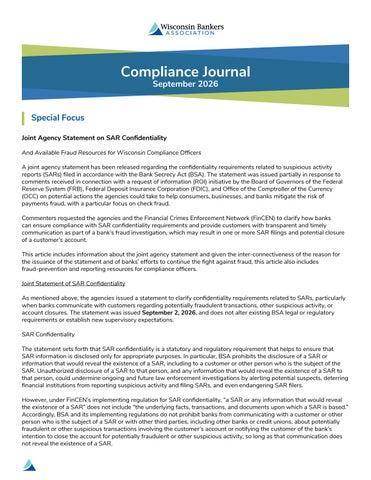 September 2026 Compliance Journal