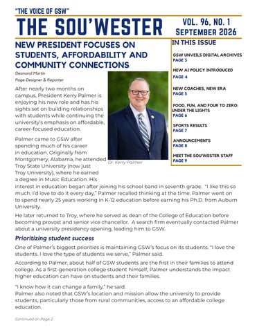 The Sou'Wester: September 2026, Issue 1