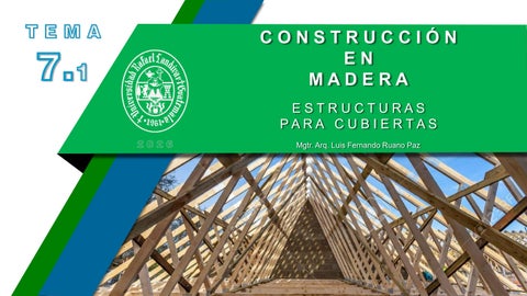 Tema 7.1 - ESTRUCTURAS PARA CUBIERTAS - CONSTRUCCIÓN EN MADERA 2026