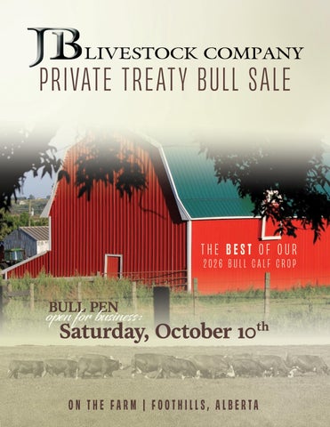 2026 JB Livestock Company Private Treaty Bull Sale