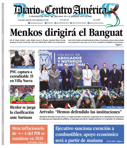 Edición Diario de Centro América 30 de Septiembre 2026