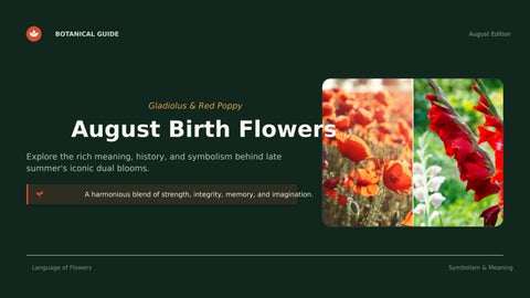 August Birth Flowers
