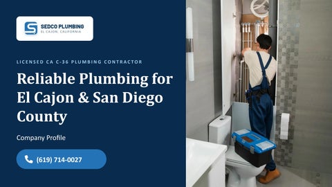 Reliable Plumbing for El Cajon & San Diego County