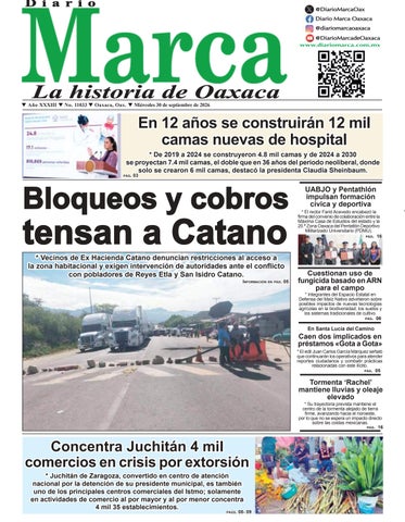 Edición impresa del diario Marca de Oaxaca 30-09-2026