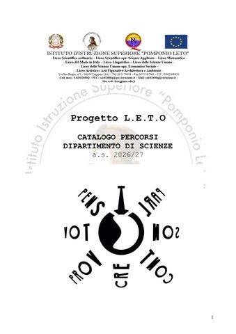 CATALOGO DIPARTIMENTO DI SCIENZE 26-27