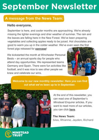 September Newsletter