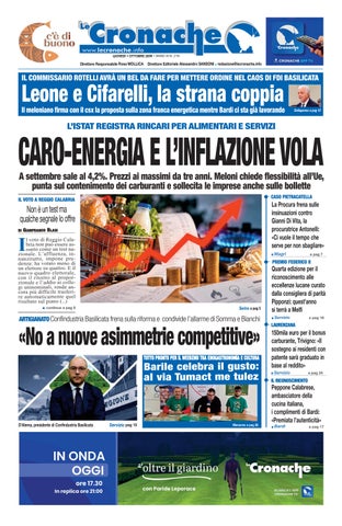 Cronache del 1 ottobre 2026