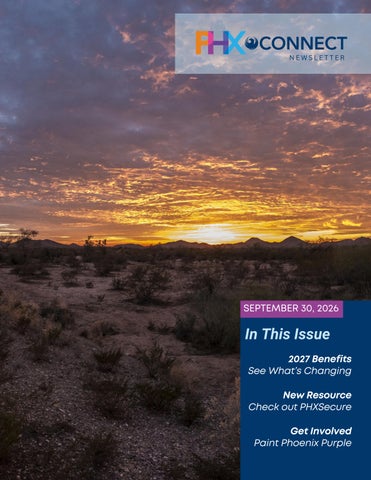 PHXConnect Newsletter September 30, 2026