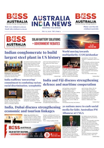 Australia India News – Oct 1-15, 2026
