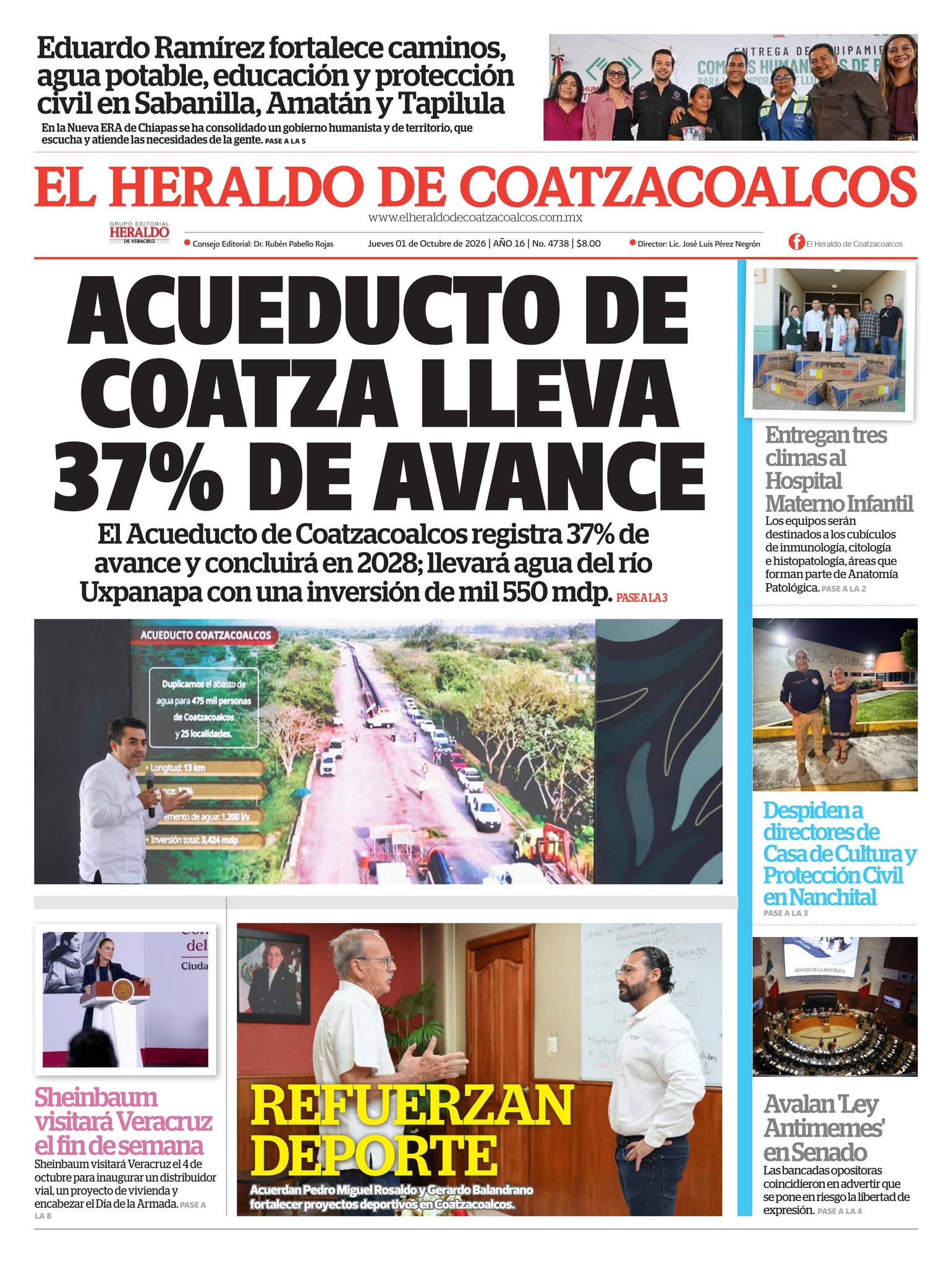 El Heraldo de Coatzacoalcos 1 de Octubre de 2026 by Alfonso Campomanes ...