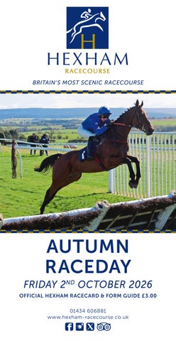 Hexham Racecard - Friday 2nd October