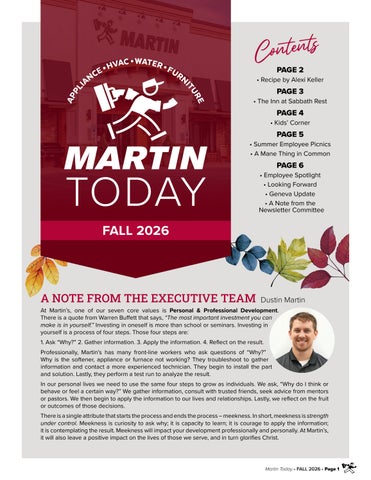 Martin Today Fall 2026