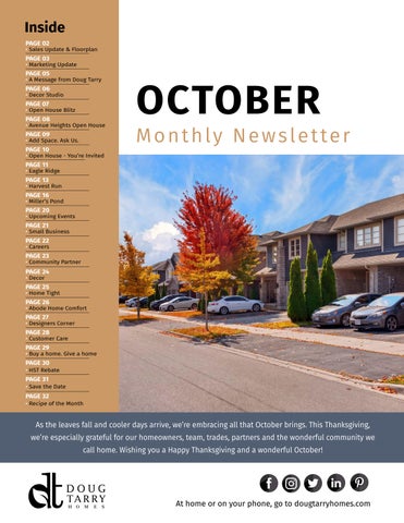 Doug Tarry Homes October 2026 Newsletter