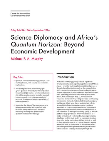 Science Diplomacy and Africa’s Quantum Horizon: Beyond Economic Development