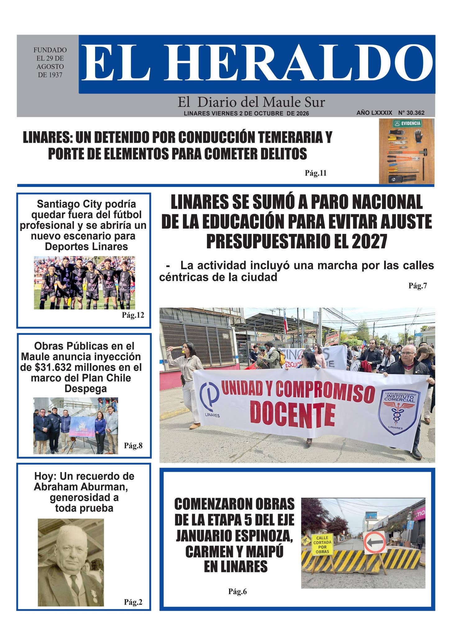Viernes 02 de octubre 2026