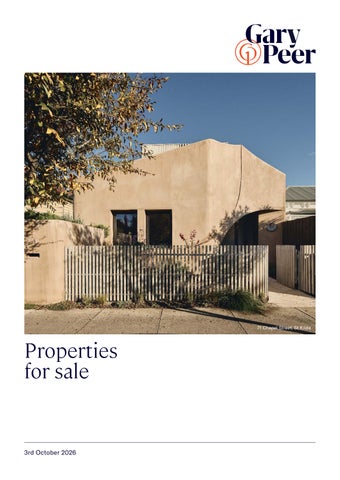 Gary Peer properties for sale | Saturday 3rd October 2026