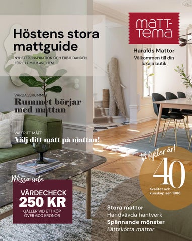 Höstkatalog 2026 Haralds Mattor