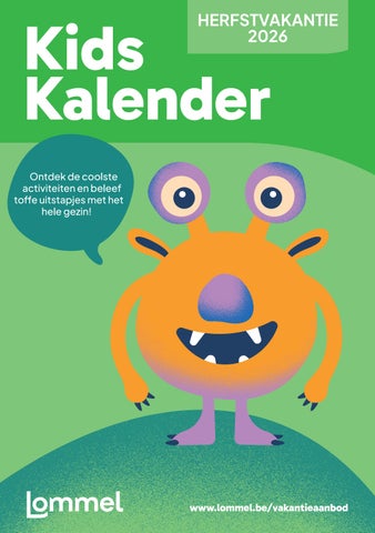 Kidskalender herfstvakantie 2026