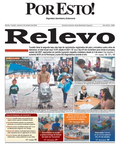 PORTADA POR ESTO MERIDA, VIERNES 2 DE OCTUBRE DE 2026