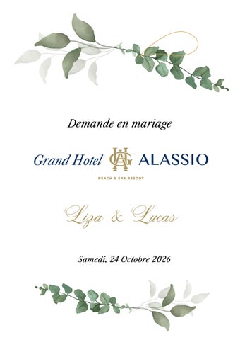 Demande en mariage au Grand Hotel Alassio
