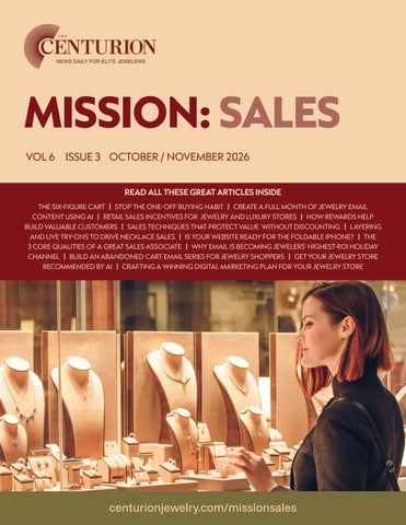 THE CENTURION: MISSION SALES OCT - NOV 2026
