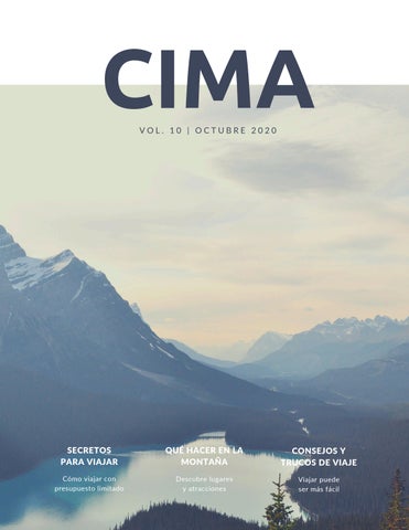 Blanco y Azul Oscuro Montañas Viajes Revista