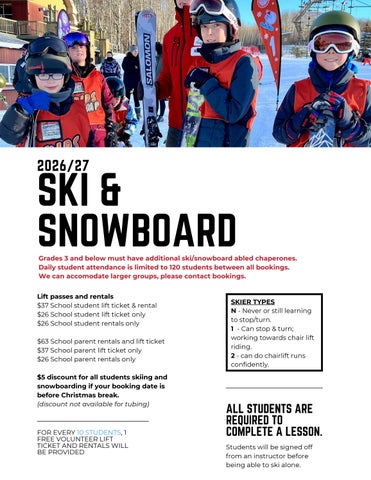 Kinosoo Ridge Winter School Package 26-27