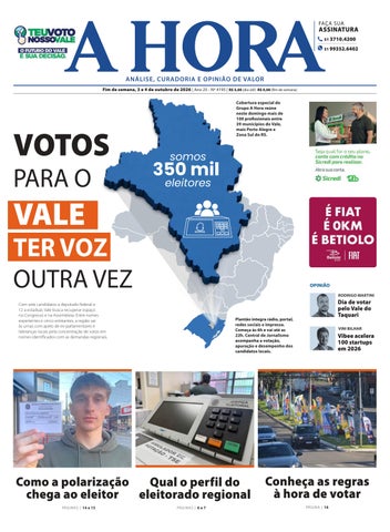 A Hora – 03 e 04/10/2026