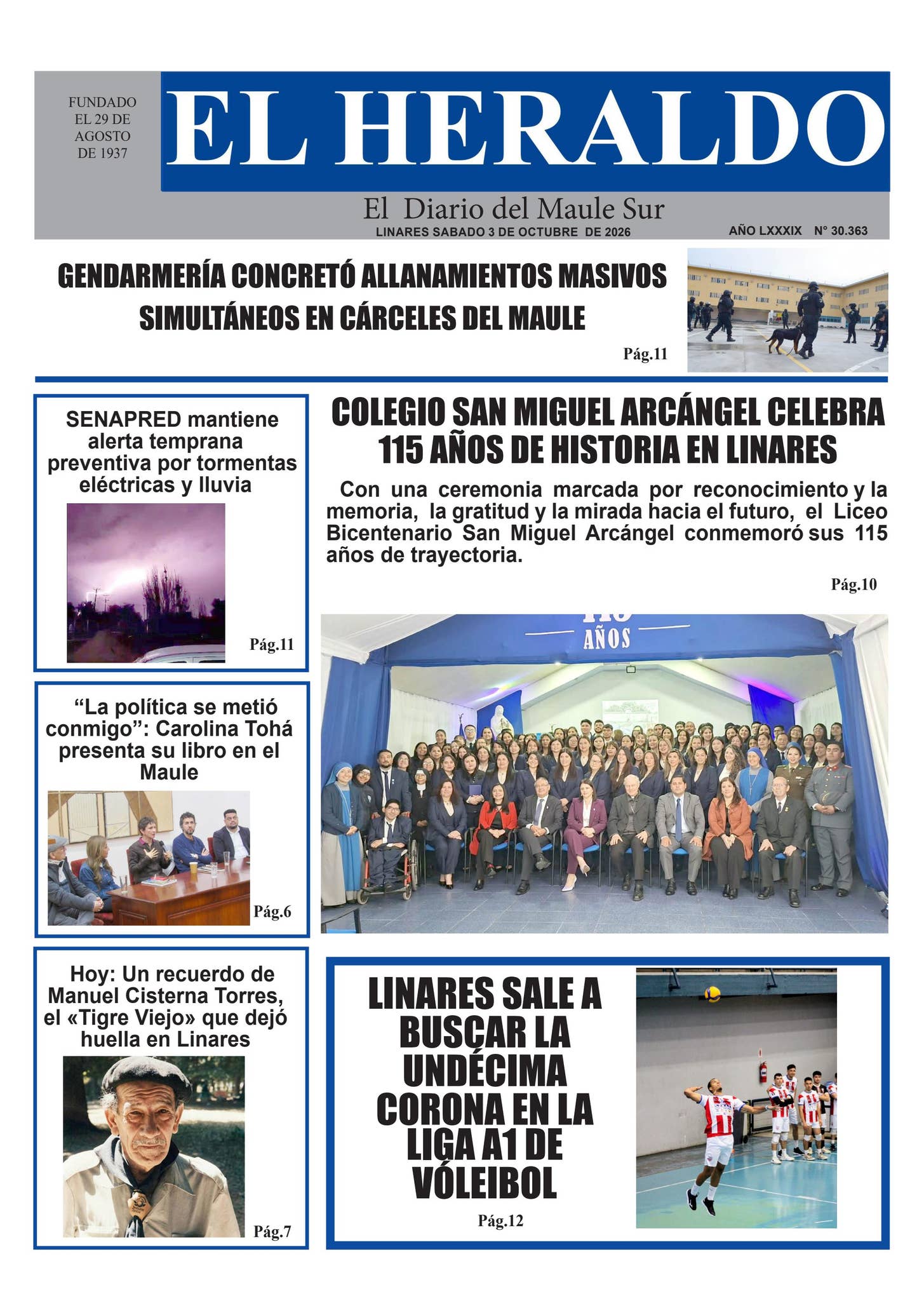Sabado 03 de octubre 2026
