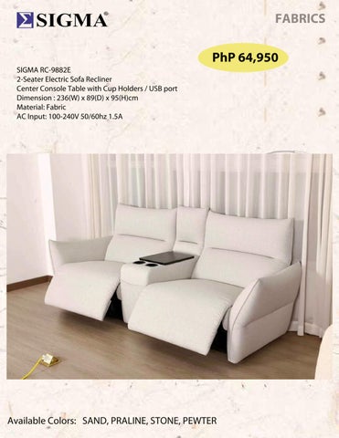 SIGMA ELECTRIC RECLINER PRICE 第 8 页