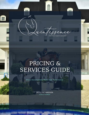 Quintessence Pricing & Services Guide 