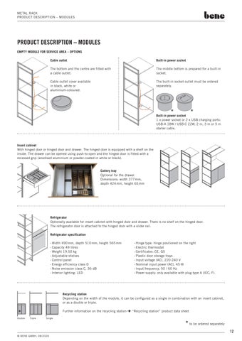 product-data-sheet-bene- 金属 -rack 第 12 页