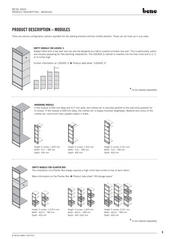 product-data-sheet-bene- 金属 -rack 第 9 页