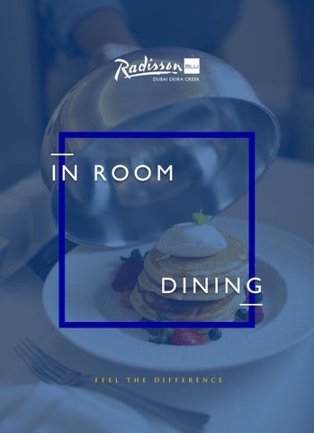 Radisson Blu In-Room Dining Menu