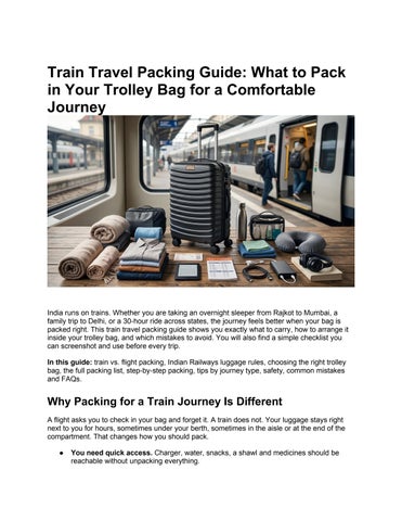 Train Travel Packing Guide: What to Pack in Your Trolley Bag for a Comfortable Journey