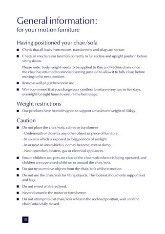 Parker Knoll Customer Care 指南 2025 第 20 页