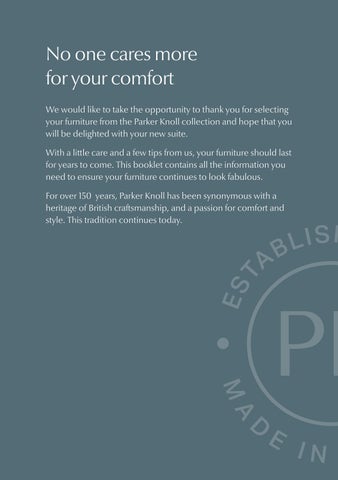 Parker Knoll Customer Care 指南 2025 第 3 页