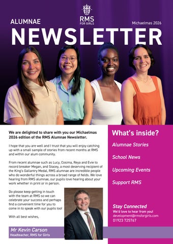 Alumnae Newsletter - Michaelmas 2026